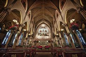 The smell inside the building, the frankincense and myrrh, it never changes, especially to recovering Catholics. 