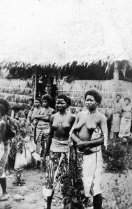 BODACIOUS TATA'S BOUGAINVILLE STYLE - Lt. Al is delighted to find topless natives. Bougainville - Early 1945