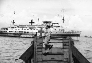 Lt. Al photographing the Hospital Ship. New Guinea 1944