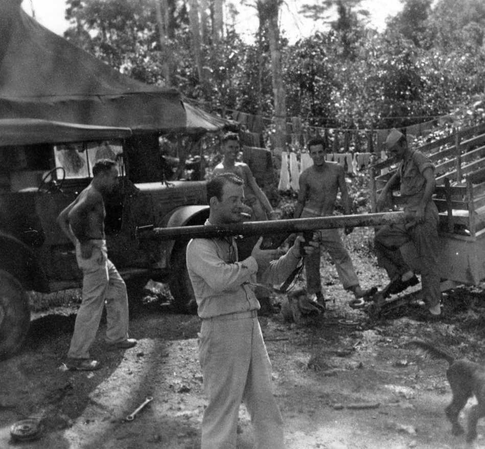 Lt. Al - A man and his Bazooka. Papua New Guinea - 1944