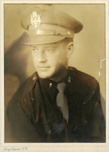 Lt. Al, resplendent in his custom tailored Army duds from Saks Fifth Avenue. Portrait taken in New York in late 1943, before he shipped out to the Pacific to take on Tojo. 